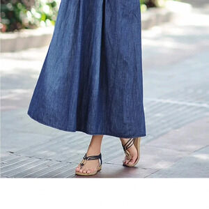 2/$30 Coeur de Vague | Blue Denim Maxi Skirt size 14 D14
